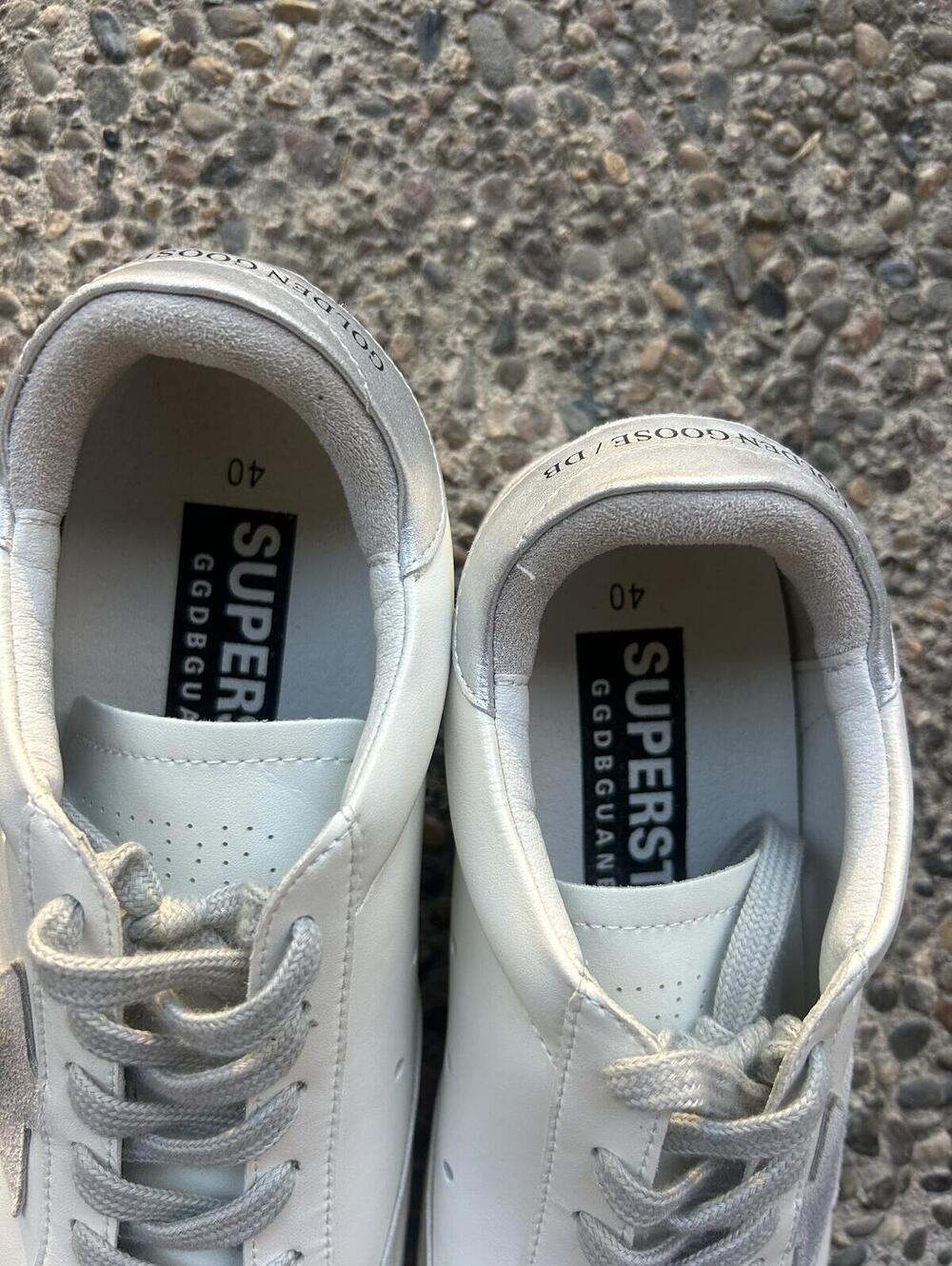 Golden Goose Superstar Sneakers 40 White GGDB SSTAR Mens 7 Womens 9 - Picture 7 of 8